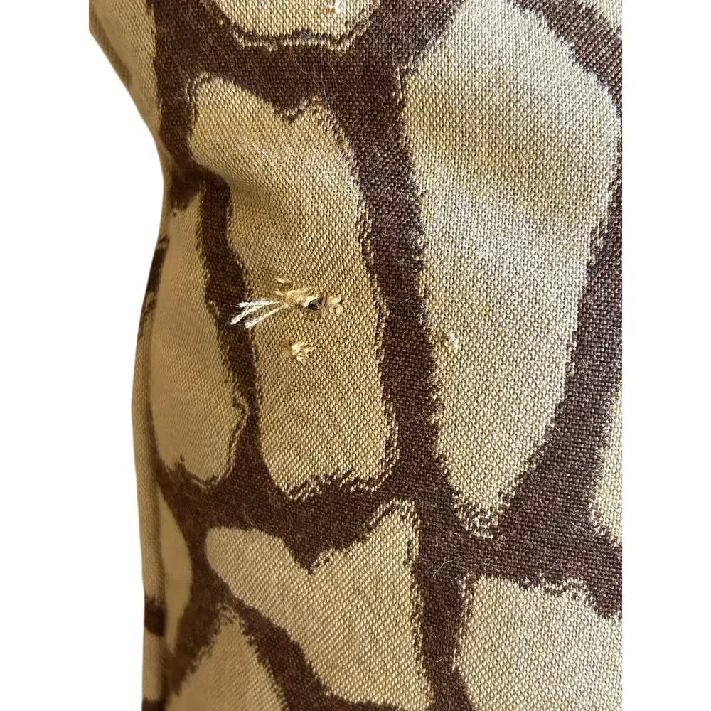 2 Sunbrella indoor outdoor decorative throw pillows giraffe print pattern
